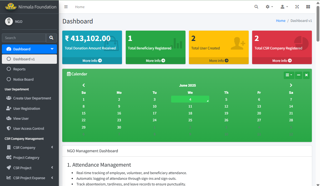 NGO management system